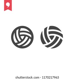 Volleyball vector icon, ball symbol