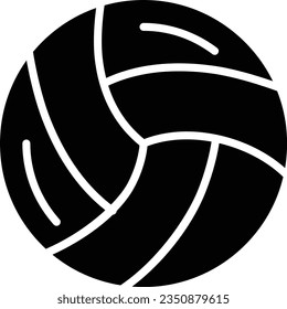 Volleyball Vector Icon Glyph Style