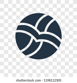 Volleyball vector icon isolated on transparent background, Volleyball transparency logo concept