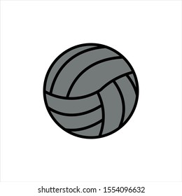 volleyball vector icon isolated on white background , editing for eps10