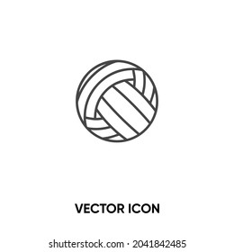 Volleyball, Vektorsymbol. Moderne, einfache flache Vektorgrafik für Website oder mobile app.Volleyball-Ball-Symbol, Logo-Illustration. Pixel perfekte Vektorgrafik	