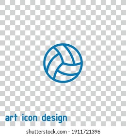 volleyball vector icon on an abstract background