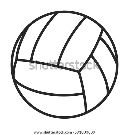 Volleyball vector icon in simple outline style. These icons are perfect for your websites and applications. All icons in the vector, and you can easily change the color and size.