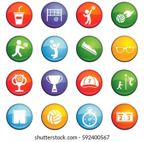 volleyball vector icons for user interface design