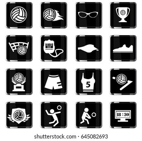 volleyball vector icons for user interface design