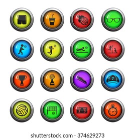 Volleyball  vector icons for web sites and user interface
