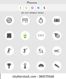 Volleyball  vector icons for web sites and user interface