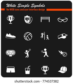 volleyball vector icons for web and user interface design