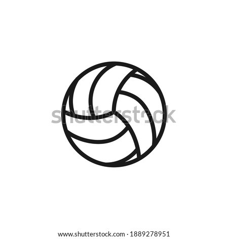 Volleyball. Vector illustration of a ball. Isolated on a blank, editable background.