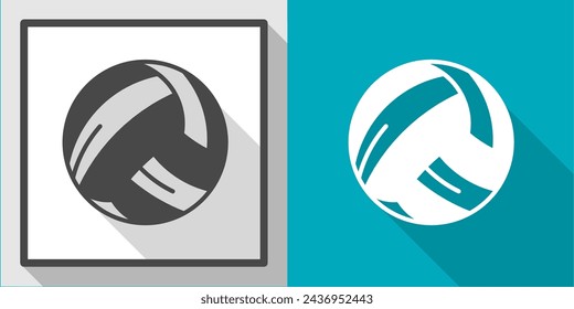Volleyball vector illustration icon with shadow. Illustration for business.