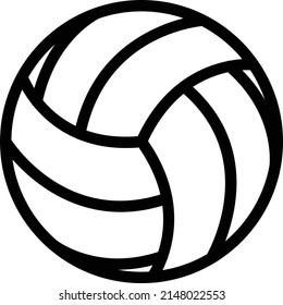 volleyball Vector illustration on a transparent background.Premium quality symmbols.Thin line vector icon for concept and graphic design.