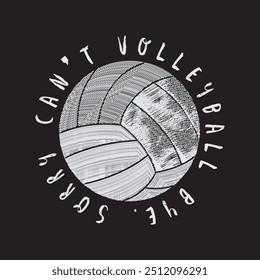 Volleyball vector illustration and typography, perfect for t-shirts, hoodies, prints etc.