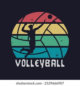 Volleyball vector illustration and typography, perfect for t-shirts, hoodies, prints etc