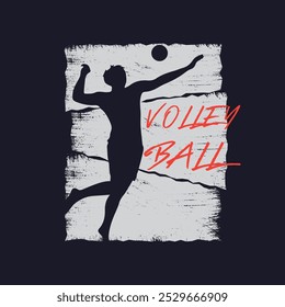 Volleyball vector illustration and typography, perfect for t-shirts, hoodies, prints etc