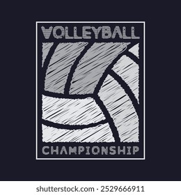 Volleyball vector illustration and typography, perfect for t-shirts, hoodies, prints etc