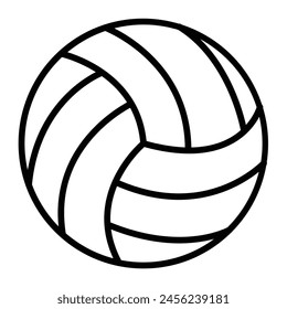 Volleyball Vector Line Icon Design