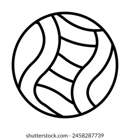 Volleyball Vector Line Icon Design
