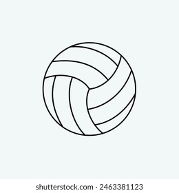 Volleyball Vector Line Icon Design