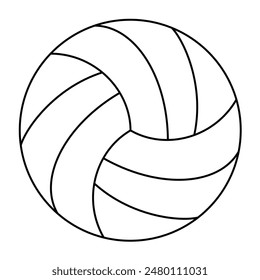 Volleyball Vector Line Icon Design