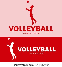 Volleyball vector logo. A logo in the form of a volleyball player