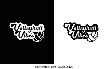 Volleyball Vibes T shirt design, typography