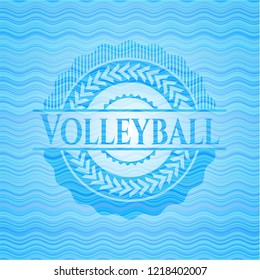 Volleyball water emblem background.