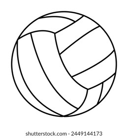 Icono de línea de voleibol y waterpolo