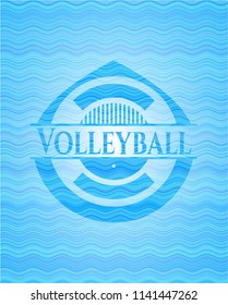 Volleyball water representation emblem.