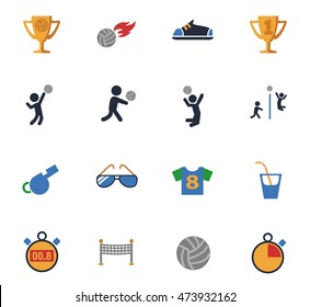 volleyball web icons for user interface design