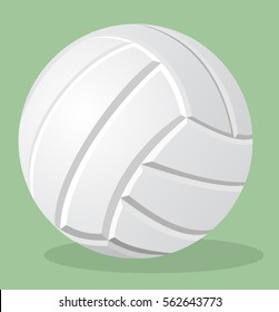 volleyball, white ball, vector realistic illustration