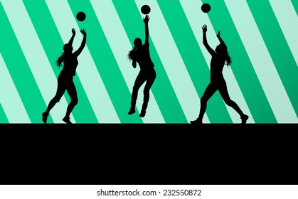 Volleyball woman player vector background concept