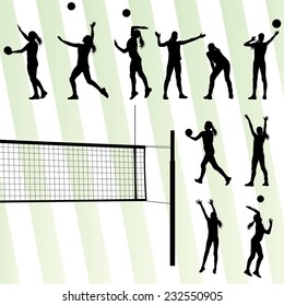 1,817 Female volleyball silhouette Images, Stock Photos & Vectors ...