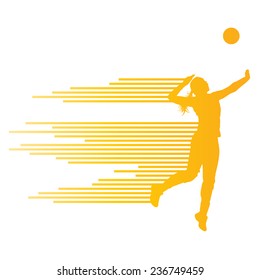 Volleyball woman player vector background concept