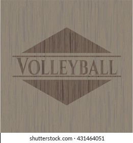 Volleyball wood emblem. Vintage.