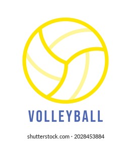 Volleyball is yellow color  icon symbol vector, Modern design, isolated on white background, illustration Vector EPS 10, can use for Volleyball Championship Logo