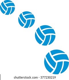 Volleyballs Flying