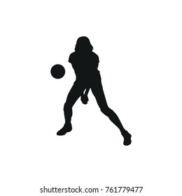 Volly ball team work event vector silhouette design logo illustration