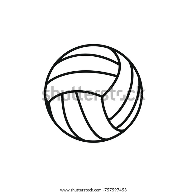 Volly Ball Vector Game Sport Logo Stock Vector Royalty Free 757597453