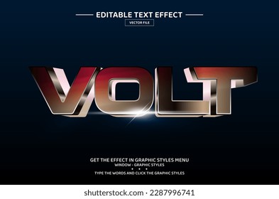 Plantilla de efecto de texto editable Voltaje 3D