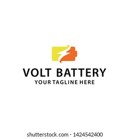 volt battery logo illustration vector icon download
