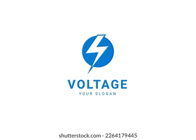 Volt Electric Bolt Storm Flash For Electric Voltage Power Industry Logo Design Inspiration