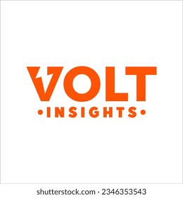 volt electric logo design vector