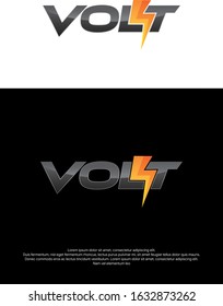 volt with lightning storm creative logo