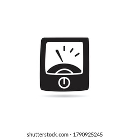 Volt Meter Icon Vector Illustration