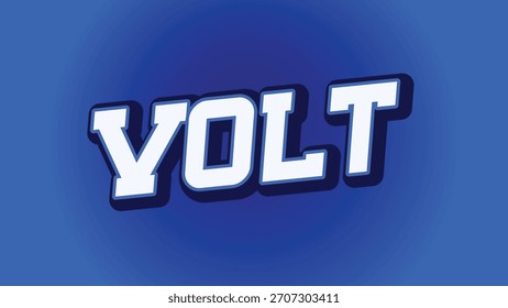 Efecto de texto de voltaje sobre fondo azul para Plantillas de Diseño gráfico