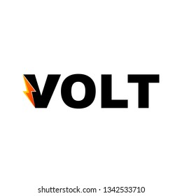 Volt Text Font Logo Design Inspiration