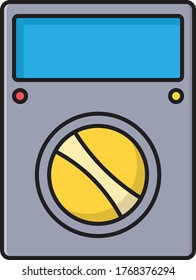 volt vector flat color icon 
