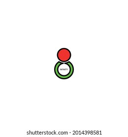 volt vintage icon vector illustration minimalist design creative for infinity