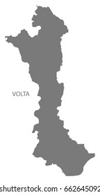 Volta map grey illustration silhouette