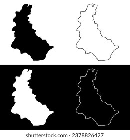 Volta region map, administrative division of Ghana. Vector illustration.